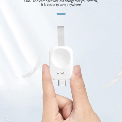 Sạc  đồng hồ không dây Wiwu Wireless Charger M16 Pro cho đồng hồ thông minh tương thích với series 8/ Ultra/7/6/5/4/3/2/1 (38mm, 40mm, 41mm, 44mm, 45mm) - Hàng chính hãng