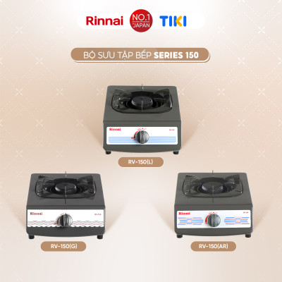 Bếp gas đơn Rinnai RV-150(G) mặt bếp men và kiềng bếp men - Hàng chính hãng.