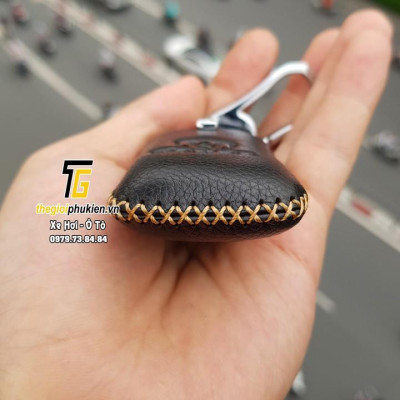 Bao da Handmade bảo vệ chìa khóa xe Honda CR-V, HR-V, City, Civic 3 nút bấm…kèm móc đeo Inox