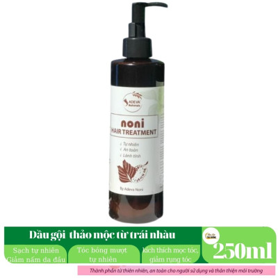 Dầu gội chống gàu ngừa rụng tóc Adeva Noni - 100% từ thảo dược thiên nhiên, không cần dầu xả. Mùi thơm tự nhiên, phục hồi tóc hư tổn, giúp tóc bóng mượt tự nhiên