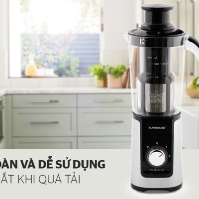 MÁY XAY SINH TỐ ĐA NĂNG SUNHOUSE SHD5322B ĐEN- Hàng Chính Hãng