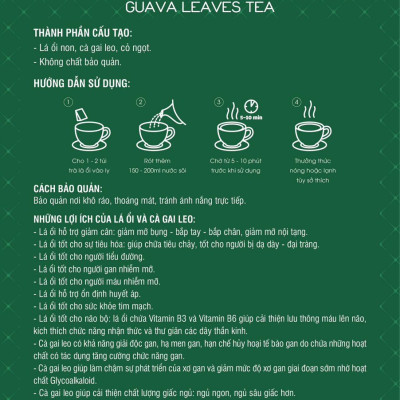 Giá Sỉ 10 Hộp Trà Lá Ổi Mychi Giam Cân Tan Mỡ Ngừa mỡ máu tiểu đường