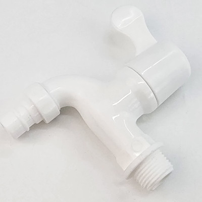 Bộ 3 vòi hồ tay gạt nhựa PP trắng, thân ngắn, ren 21-27mm Eurolife EL-VHT2127 (Trắng) (3 cái)