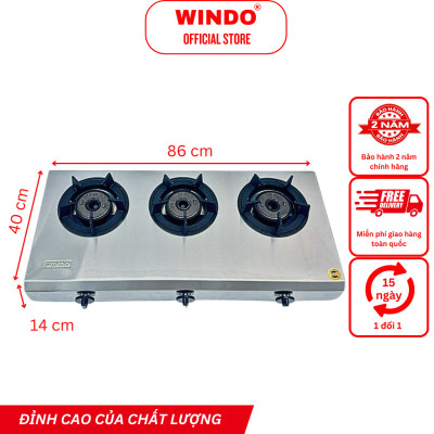 Bếp Khè Công Nghiệp 3 Lò WINDO - 38SI - Hàng Chính Hãng - Bảo Hành 2 Năm