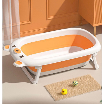 Thau Tắm/ Chậu Tắm Gấp Gọn Cho Bé Tiện Dụng, Giá Rẻ-Tặng Kèm Nệm Tắm 