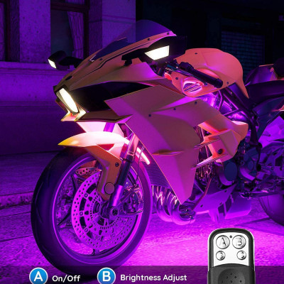 Đèn gầm xe máy Govee Motorcycle LED Light Kits H6194 | Gồm 12 dải led kháng nước, RGB 16 triệu màu nháy theo nhạc