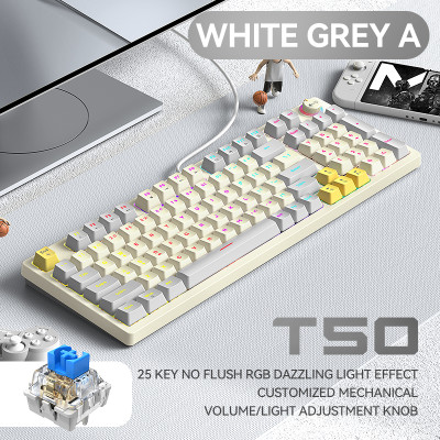 Bàn phím cơ T-WOLF T50 Blue Switch - Hàng Chính Hãng