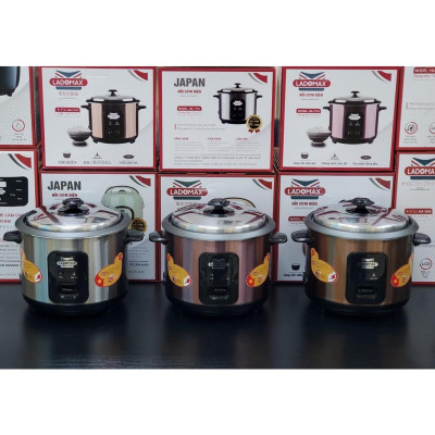 Nồi cơm điện mini 0.6L Ladomax HA-7106 thiết kế nắp rời thoát hơi tốt, nấu cơm cho 1 - 2 người ăn-Hàng chính hãng