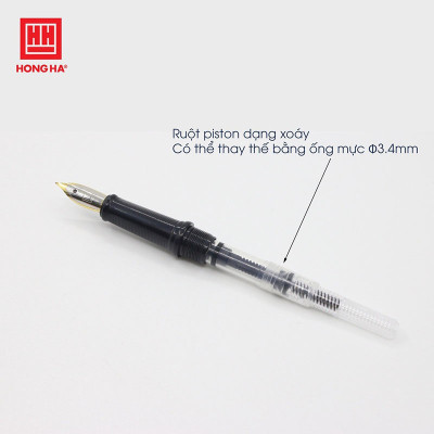 Bút máy nét hoa Hồng Hà tạo nét thanh nét đậm dành cho học sinh - 2256 - 2 màu vỏ