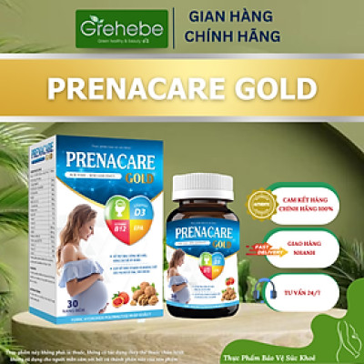 [TPBVSK] PRENACARE GOLD – Viên bổ bầu cho PNCT&CCB (H/30 viên) - hộp xanh