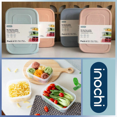 Combo 3 Hộp Đựng thực Phẩm Hình Vuông Hokkaido Nhiều Cỡ Xuất Nhật - Hàng Chính Hãng ( Tặng kèm khăn lau đa năng pakasa) Giao màu ngẫu nhiên