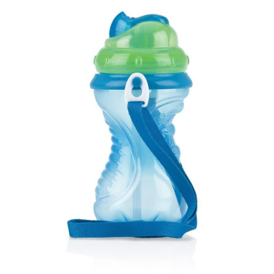 [ 10149-Nuby ] Bình uống nước 420ml, có ống hút, kèm dây đeo ( NSX 08.11.2018 )