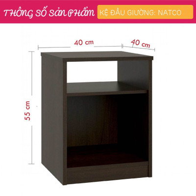 Kệ Đầu Giường Nhỏ Gọn Thiết Kế Đa Năng SMLIFE Natco