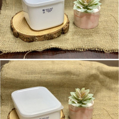 Set 02 hộp đựng thực phẩm White Pack 1000ml và 900ml, có nắp mềm giúp bảo quản thực phẩm sạch sẽ -nội địa Nhật Bản 