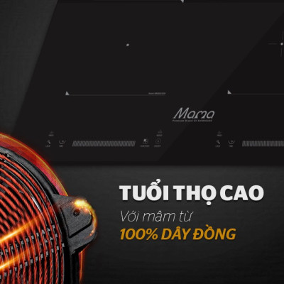 Bếp đôi điện từ Sunhouse Mama MMB9201DIH, Công suất 4000W, Mặt kính cường lực siêu bền, Điều khiển cảm ứng, Nhập khẩu nguyên chiếc từ Thái Lan, Hàng chính hãng - Bảo hành 3 năm tại nhà