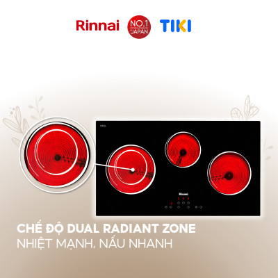 Bếp hồng ngoại Rinnai RB-7013E-CB mặt kính Schott 5200W - Hàng chính hãng.