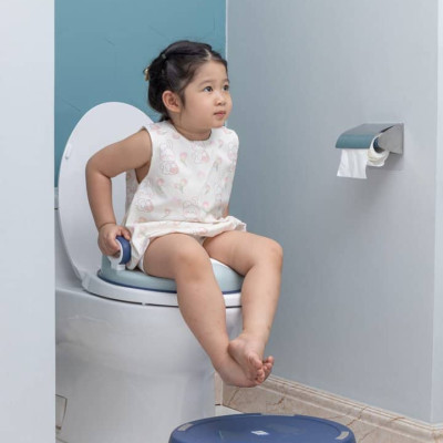 BÔ VỆ SINH CHO BÉ CÓ TAY VỊN 2 IN 1 CAO CẤP, ĐA NĂNG ,NGĂN CHỨA THÁO LẮP VỆ SINH DỄ DÀNG PHONG CÁCH HÀN QUỐC