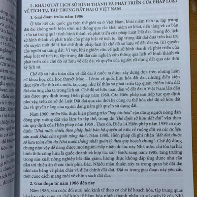 Tích tụ, tập trung đất đai ở Việt Nam- Lý luận và pháp luật hiện hành- Luật đất đai và văn bản hướng dẫn thi hành 2020