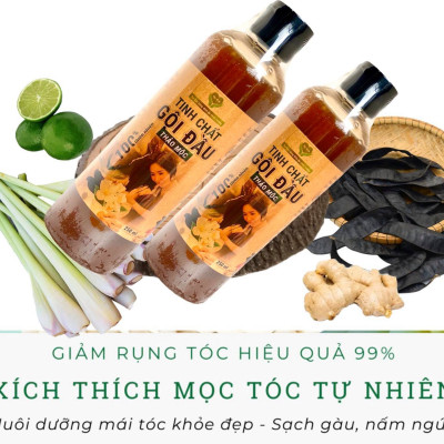 Tinh Chất Gội Đầu Thảo Mộc MẸ KEN 500ml Kích thích mọc tóc, giảm gãy rụng, giảm gàu, giảm nấm ngứa - tặng kèm 1 khăn tắm