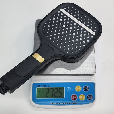 Bộ tay dây sen 3 chức năng chảy, nhựa ABS mạ đen Eurolife EL-128SH-D