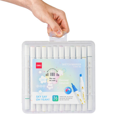 Hộp Bút 36 Màu Deli Sketch Marker - Phiên Bản Sơn Tùng M-TP Giới Hạn - Deli C185-36