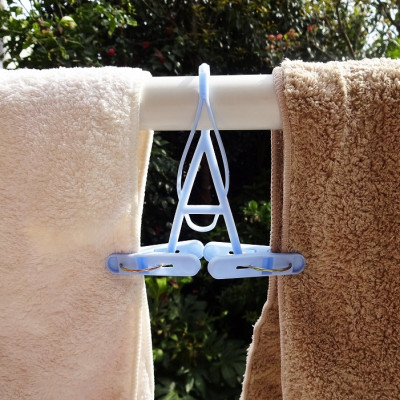 Kẹp Quần Áo Có Dây Treo Tiện Lợi Kokubo - Set 10 Kẹp Nhiều Màu Sắc