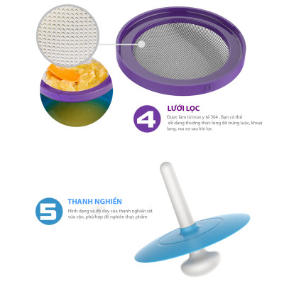 Bộ đồ cho trẻ ăn dặm đa năng Berz 