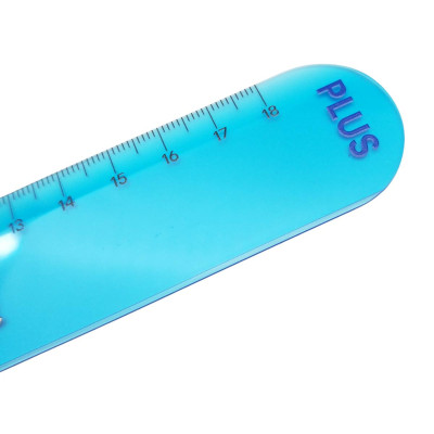 Thước Nhựa 18 cm Pokemon - Plus 900-V063 - Màu Xanh Dương