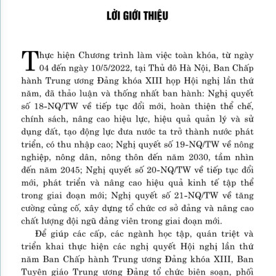 Tài liệu nghiên cứu các văn kiện Hội nghị lần thứ năm Ban Chấp hành Trung ương Đảng khoá XIII (Dùng cho cán bộ chủ chốt và báo cáo viên)