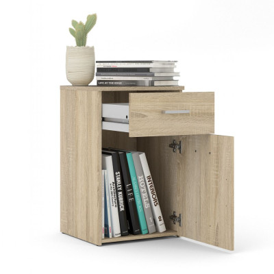 Tủ Đầu Giường Nhỏ Gọn Bằng Gỗ SMLIFE Novapan