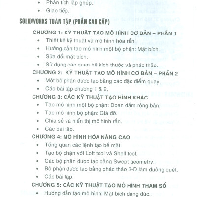 SOLIDWORKS TOÀN TẬP (Phần Sơ Cấp)