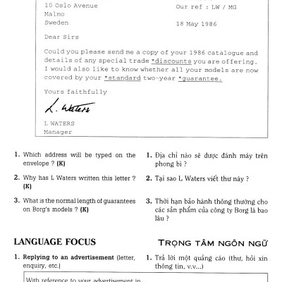 Luyện Kỹ Năng Viết Thư Tín Thương Mại - Writing For Business