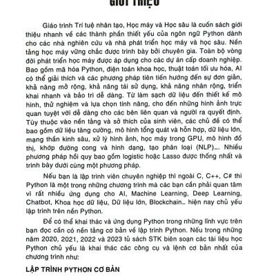 Giáo Trình Trí Tuệ Nhân Tạo, Học Máy Và Học Sâu (Sách Chuyên Khảo Dành Cho Sinh Viên Ngành Công Nghệ Thông Tin, Khoa Học Dữ Liệu Và Kinh Tế Số) - TS. Vũ Văn Hiệu, TS. Lê Khắc Định, ThS. Nguyễn Quỳnh Nga, ThS. Vũ Thị Anh Trâm, KS. Phạm Quang Huy