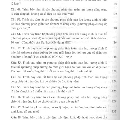 Ôn Tập Thủy Văn - Thủy Lực Công Trình Giao Thông