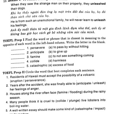 400 Từ Vựng Thiết Yếu Cho Người Thi TOEFL