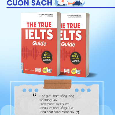 Sách - The True Ielts Guide - Cẩm nang hướng dẫn tự học IELTS chuẩn cho người mới bắt đầu - Tặng tài khoản học tập