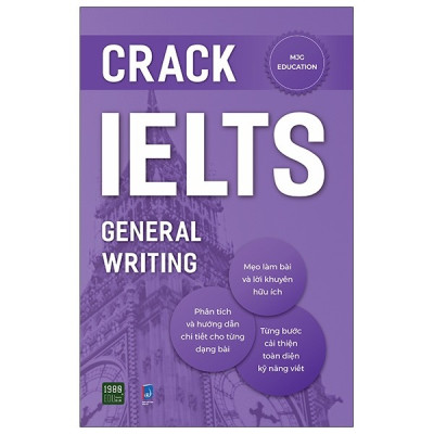 Combo 2 cuốn: Crack Ielts general writing + IELTS No Vocab - No Worries!