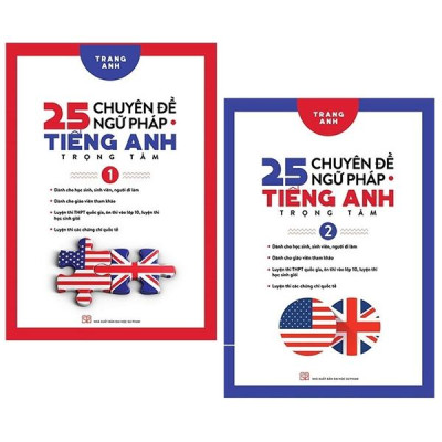 Combo 25 Chuyên đề ngữ pháp tiếng anh trọng tâm tập 1 và 2 - Trọn bộ 2 cuốn kèm book mark GIGA