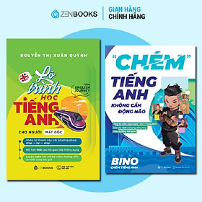 Combo Sách Chinh Phục Tiếng Anh: Chém Tiếng Anh Không Cần Động Não + Lộ Trình Học Tiếng Anh Cho Người Mất Gốc