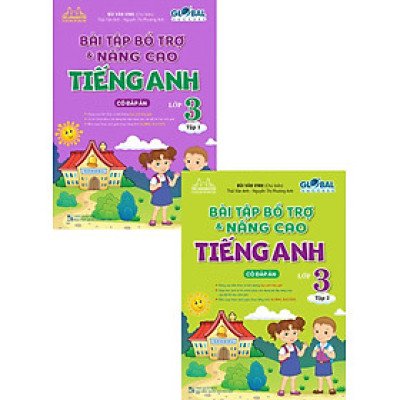 Combo The Langmaster - Bài Tập Bổ Trợ Và Nâng Cao Tiếng Anh Lớp 3 - Tập 1 + 2 (Có Đáp Án) - Global Success (Bộ 2 Cuốn) _MT