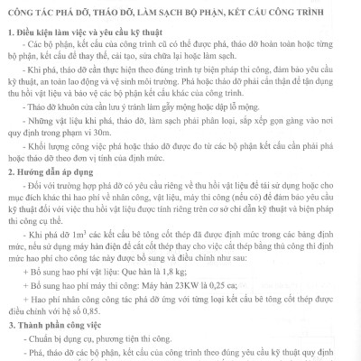 Định Mức Dự Toán Sửa Chữa Và Bảo Dưỡng Công Trình Xây Dựng