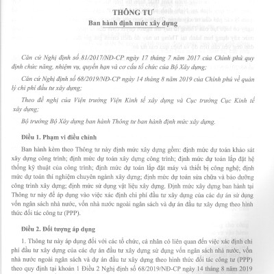 Định Mức Dự Toán Lắp Đặt Máy Và Thiết Bị Công Nghệ