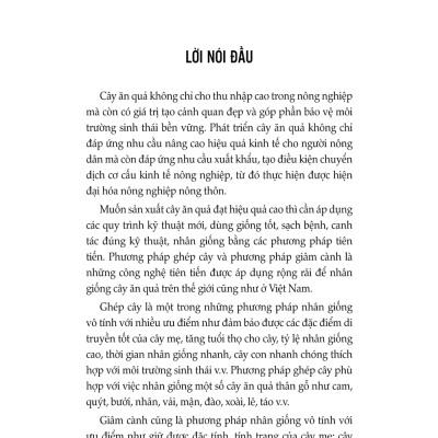 Kỹ Thuật Nhân Giống Cây Ăn Quả Bằng Phương Pháp Ghép Cây Và Giâm Cành - Tập 2