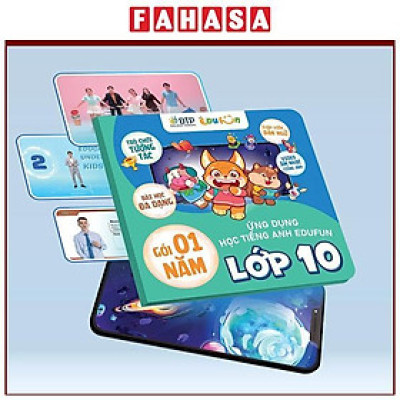 Gói Edufun Premium Level 10 (Thẻ Học Tiếng Anh EDUFUN + Tặng Kèm Sách Học Sinh, Sách Bài Tập, 2 Cuốn Truyện)
