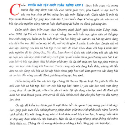 Phiếu Bài Tập Cuối Tuần Tiếng Anh 1 (Biên Soạn Theo Nội Dung Bộ Sách Kết Nối Tri Thức Với Cuộc Sống) - KV