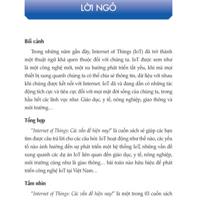 Internet Of Things - Các Vấn Đề Hiện Nay