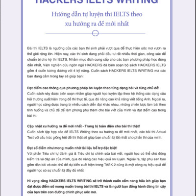 Hackers Ielts: Writing - Viện ngôn ngữ Hackers