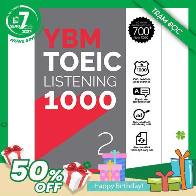 Trạm Đọc Official | YBM TOEIC Listening 1000 Vol 2: Mục Tiêu Đạt 700+ Điểm TOEIC
