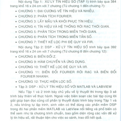 DSP - Xử Lý Tín Hiệu Số (DIGITAL SIGNAL PROCESSING) (Biến đổi Z - Hàm chuyển đổi và ứng dụng - Thiết kế lọc đệ quy và IIR - Biến đổi Rourier rời rạc và biến đổi Rourier nhanh - Thiết kế lọc số)