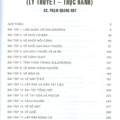 Thiết kế SOLIDWORKS Lý Thuyết - Thực Hành: Thiết Kế Cơ Khí Và Mỹ Thuật Công Nghiệp